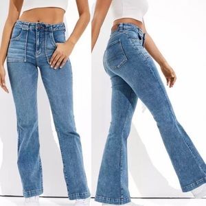 American Eagle Super Hi-Rise Flare Size 2R